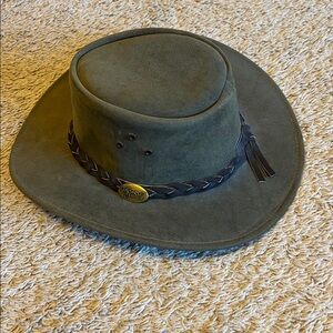 Jacaru Leather Outback‎ Hat Western Style Braided Band Australia Accent Mens